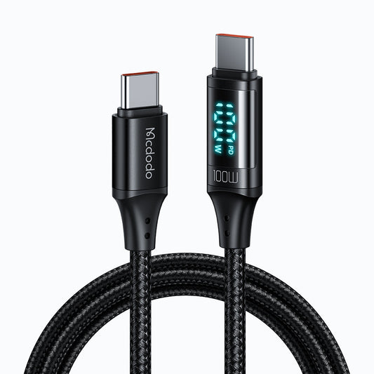 Mcdodo Type C to C 100W Charging Cable with Led Display - PineApple