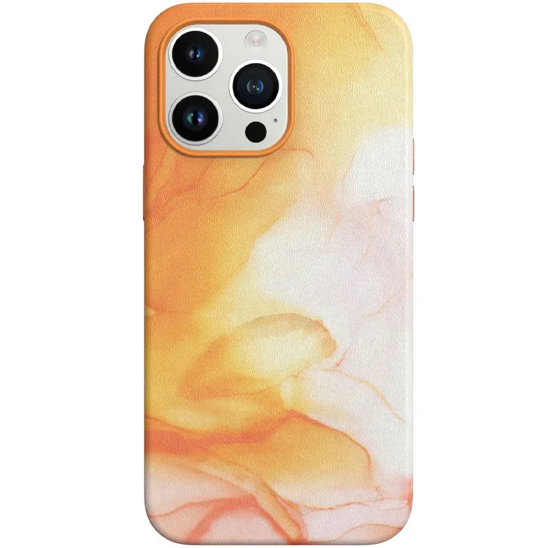 iPhone 14 Series Colour Printed Case in Leather with MagSafe - Figura