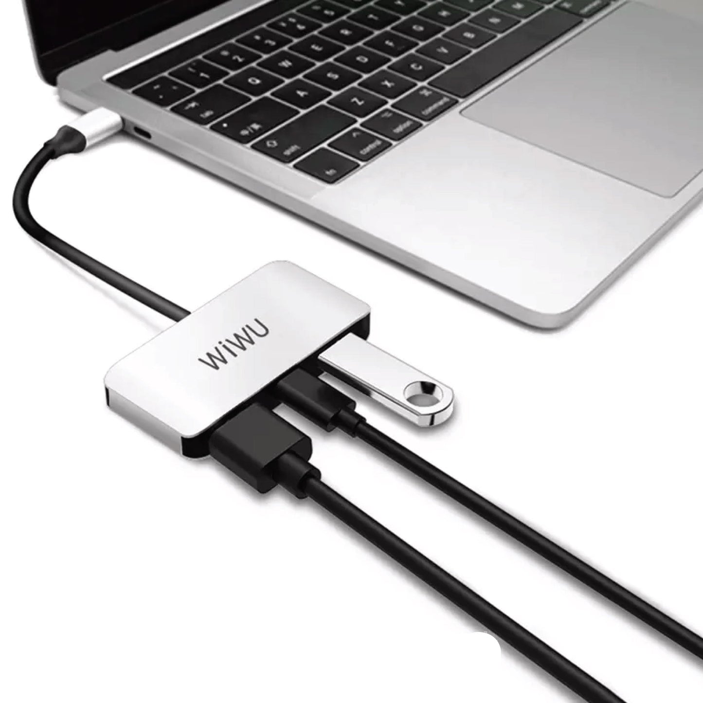 WiWU Alpha C2H 3 in 1 USB Type C HUB - PIneApple