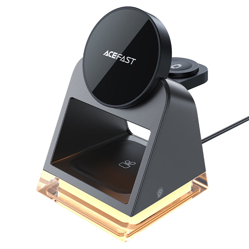 AceFast Desktop 3-in-1 20.5W Magnetic Wireless Charger for Phone, TWS headset, Smart Watch - MFI Approved