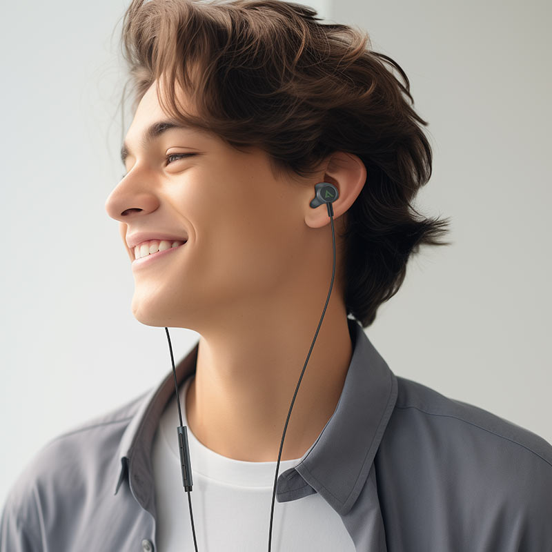 ACEFAST Lightning Wired Earphones with Mic - PineApple